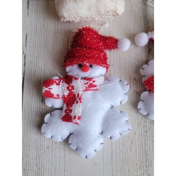 Variety rustic snowman ornament snowflake wreath Xmas set - Picture 3 of 8